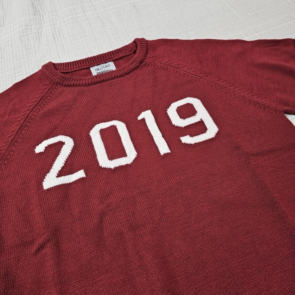 Hillflint Class Of 2019 University Merino Wool Sweater Size Large NWTs - Picture 4 of 9